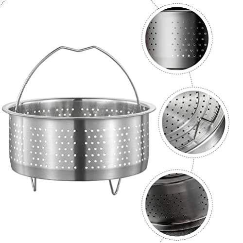 Luxshiny Rice Cooker Rice Cooker Rice Cooker Steamer Basket With Handle Legs Vegetable Steamer Insert Stainless Steel For Steaming Food Meat Fish Rice Veggie 22cm Accessories 5 Luxshiny Rice Cooker Rice Cooker Rice Cooker Steamer Basket With Handle Legs Vegetable Steamer Insert Stainless Steel For Steaming Food Meat Fish Rice Veggie 22cm Accessories - Image 3