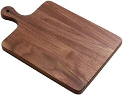 Muso Wood Walnut Cutting Board For Kitchen, Wooden Chopping Board With Handle To Hang, Square Bread Pizza Cheese Board, Charcuterie Board Used For Serving Platter 15.7x9.8 Inch -KitchenAid Shop 415RyXrMp4L. AC