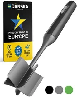 Janska Meat Masher Ground Beef Smasher, Heat Resistant Nylon Meat Chopper For Ground Beef, Potato Masher, Kitchen Gadgets, Grey