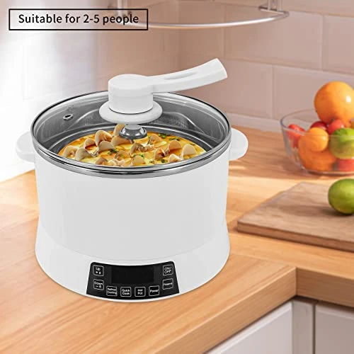 DYRABREST Smart Lifting Electric Hot Pot, Steamer and Low Sugar Rice Cooker, Shabu Shabu Hot Pot, Food Grade Stainless Steel, 4L, keep warm function, Easy Removable Pot 4 DYRABREST Smart Lifting Electric Hot Pot, Steamer and Low Sugar Rice Cooker, Shabu Shabu Hot Pot, Food Grade Stainless Steel, 4L, keep warm function, Easy Removable Pot - Image 2