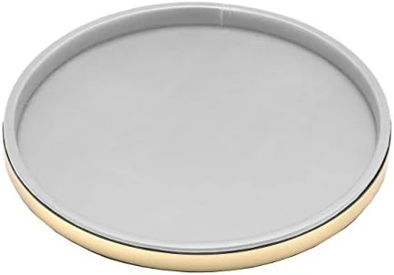 Leatherette Ice Bucket, 3 Qt, White With Brass 5 Leatherette Ice Bucket, 3 Qt, White With Brass - Image 3