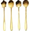 4pcs Stainless Steel Cherry Blossom Spoon Coffee Spoon Rose Flower Spoon Wedding Gift Bird's Nest Gift Spoon Honey Spoon (gold-A1) -KitchenAid Shop 415dDnTt4XL