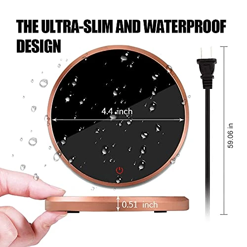 Coffee Mug Warmer & Mug Set, KRGMNHR Smart Coffee Warmer For Desk With Auto Shut Off, Infrared Sensor Technology For Double Safety, Ideal For Gift, Coffee, Tea, Hot Cocoa, Rose Gold Set 7 Coffee Mug Warmer & Mug Set, KRGMNHR Smart Coffee Warmer For Desk With Auto Shut Off, Infrared Sensor Technology For Double Safety, Ideal For Gift, Coffee, Tea, Hot Cocoa, Rose Gold Set - Image 5