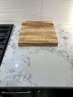 Kitchen Countertop Wooden Caddy Slider Tray | Solid Wood Tray And Frame | Smooth Rolling Wheels | Useful For Coffee Maker/Stand Mixer/Blender (13" X 13", Lightly Scorched) -KitchenAid Shop 415lriKAetL