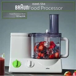 Braun FP3020 12 Cup Food Processor Ultra Quiet Powerful Motor, Includes 7 Attachment Blades + Chopper And Citrus Juicer , Made In Europe With German Engineering 8 Braun FP3020 12 Cup Food Processor Ultra Quiet Powerful Motor, Includes 7 Attachment Blades + Chopper And Citrus Juicer , Made In Europe With German Engineering -KitchenAid Shop 415m5phqjWL