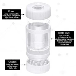 Upgrade Herb Grinder 110ml LED Light Spice Grinder With Pipe /Clean Brushes For Easy Storage And Carrying -KitchenAid Shop 415o3fTg0sS