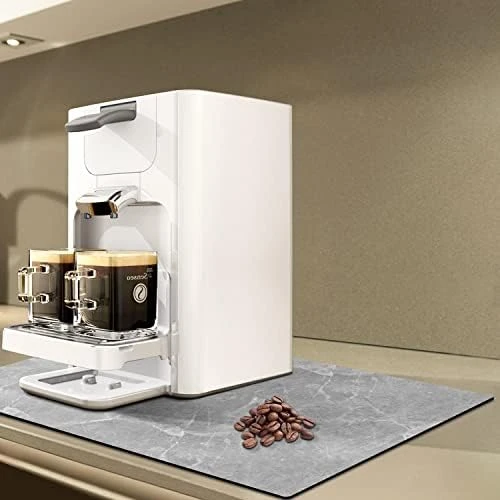 Coffee Mat For Pot Espresso Machine, Large Coffee Maker Mat For Countertops, Coffee Bar Accessories Under Appliance Mats, Golener Coffee Bar Mat, Thick Countertop Protector 25"x17"(Grey) 11 Coffee Mat For Pot Espresso Machine, Large Coffee Maker Mat For Countertops, Coffee Bar Accessories Under Appliance Mats, Golener Coffee Bar Mat, Thick Countertop Protector 25"x17"(Grey) - Image 9