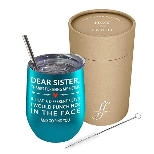 Sisters Gifts From Sister 12oz Tumbler, Birthday Gifts For Sister, Gifts For Sister From Brother - (Find You Sister - Turquoise) 6 Sisters Gifts From Sister 12oz Tumbler, Birthday Gifts For Sister, Gifts For Sister From Brother - (Find You Sister - Turquoise) - Image 4