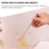Reusable Coffee Stirrers Wooden Long Stirring Spoon Set: 2Pcs Coffee Stirring Spoon Wooden Mixing Spoon Long Honey Stirring Spoon Kitchen Utensils Coffee Stirrers Holder