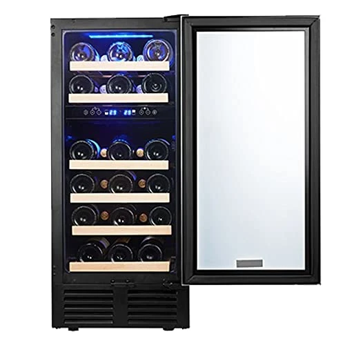 Wine Cooler Refrigerator, Digital Temperature Control Freestanding Or Built-in Dual Zone Wine Cellar, Up To 28 Bottles 3 Wine Cooler Refrigerator, Digital Temperature Control Freestanding Or Built-in Dual Zone Wine Cellar, Up To 28 Bottles
