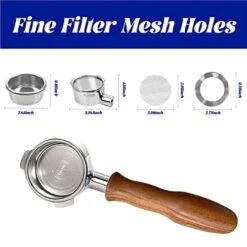 54mm Bottomless Portafilter, Professional Espresso Portafilter With Filter Basket, Puck Screen And Espresso Dosing Funnel, Compatible With 54mm Breville 8 Series Machines BES 880/878/875/870/840/810 -KitchenAid Shop 416C5QGgYjL