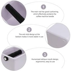 DOITOOL Coffee Espresso Maker Accessories Knock Box Small Coffee Knock Box Absorbent Anti Slip For Home Cafe Espresso Grind Waste Bin White Espresso Grounds Knock Box Grind Waste Bin -KitchenAid Shop 416CcIpTqgS