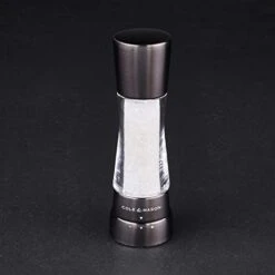Cole & Mason Gourmet Precision Derwent Gun Metal Salt Mill, Stainless Steel And Acrylic, 19 Cm -KitchenAid Shop 416N2YqqAeL
