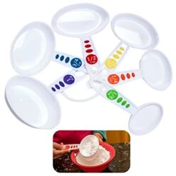 Kids Cookware - 6-Piece Measuring Cup Set I Real Utensils, Dishwasher Safe, BPA-Free I Color-Coded Sizes, Easy-Fill Shape