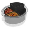 Silicone Slow Cooker Liners, Booyoik Cooking Divider Liner Food-Grade Silicone Reusable Slow Cooker Liner Silicone Slow Cooker Dividers Fit 6 QT Pot Leakproof Eco-Friendly Dishwasher Safe (Black)