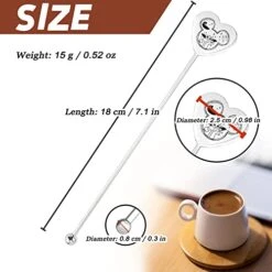 GENERIC Funny Coffee Stir Sticks Engraved With Mama Needs Coffee Heart Cup Stainless Steel Reusable Beverage Drink Stirrer, Novelty Humor Gift For Tea Coffee Lover Men Women Dad Mom Xmas Birthday