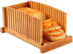 Premium Bamboo Bread Slicer For Homemade Bread, Crumb Catcher, Foldable And Compact Loaf Cutter 3 Size Slicing Guide 17 Premium Bamboo Bread Slicer For Homemade Bread, Crumb Catcher, Foldable And Compact Loaf Cutter 3 Size Slicing Guide -KitchenAid Shop 416VEQ4hmL. AC