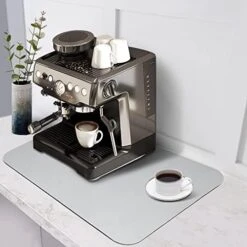 Coffee Mat - Coffee Bar Mat For Countertops | Coffee Bar Accessories Fit Under Coffee Maker Espresso Machine | Absorbent Hide Stain Rubber Backed Dish Drying Mat For Kitchen Counter | 17"x30" -KitchenAid Shop 416c WvMGgL. AC 1