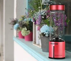 Portable Smoothie Blender ROSEVIEW Glass Cordless Mini Shakes Cup Blend For Smoothies USB Rechargeable Battery Juicer 2 Speed Handheld Personal Travel Mixer (Rose Red) 13 Portable Smoothie Blender ROSEVIEW Glass Cordless Mini Shakes Cup Blend For Smoothies USB Rechargeable Battery Juicer 2 Speed Handheld Personal Travel Mixer (Rose Red) -KitchenAid Shop 416cENJ1geS