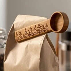 Prairie Flowers Natural Brown 6.25 X 1.75 Bamboo Wood Specialty Scoop Spoon Clip -KitchenAid Shop 416kqJnWwRL