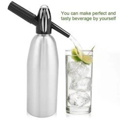 Soda Maker, Alloy Soda Bottle, Portable Siphon Carbonated Seltzer Water Maker(silver) -KitchenAid Shop 416mMnCzo9L