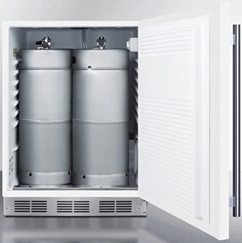 Summit Appliance SBC58WHBIADANK 24" Wide Built-in Undercounter ADA Height Commercially Listed Kegerator In White W/o Tapping Equipment, Stainless Steel Handle, Auto Defrost, Adjustable Thermostat 6 Summit Appliance SBC58WHBIADANK 24" Wide Built-in Undercounter ADA Height Commercially Listed Kegerator In White W/o Tapping Equipment, Stainless Steel Handle, Auto Defrost, Adjustable Thermostat - Image 4