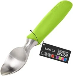 Ice Cream Scoop - Heavy Duty Stainless Steel Icecream Scooper With Non-Slip Rubber Grip - Professional Metal Ice-Cream Spade - Dishwasher Safe – Black -KitchenAid Shop 416uXV1iYdL. AC