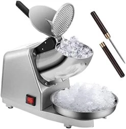 VIVOHOME Electric Dual Blades Ice Crusher Shaver Snow Cone Maker Machine Silver 143lbs/hr With Ice Pick For Home And Commercial Use -KitchenAid Shop 416ulrh48mL. AC