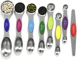 Magnetic Measuring Spoons Set Stainless Steel With Leveler,Multicolors Measuring Cups And Spoon Set Kitchen Gadgets Apartment Essentials Fits In Spice Jars,Stackable Metal Tablespoon Spoon For Baking -KitchenAid Shop 416yWsL2kL. AC