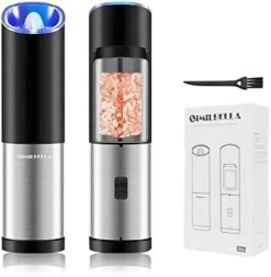 Gravity Electric Salt And Pepper Grinder Battery Operated,Automatic Salt And Pepper Shakers,Pepper Mill Grinder With Led Light,-Adjustable Coarseness(1 PCS) -KitchenAid Shop 4173LyKJsPL. AC