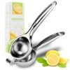 Lemon Squeezer, Nicehelper Handheld Manual Lime Squeezer, Heavy Duty Large Lemon Juicer, Stainless Steel Citrus Press With Long Ergonomic Handle, For Lemon, Citrus, Lime, Orange, Fruit, Pomegranate