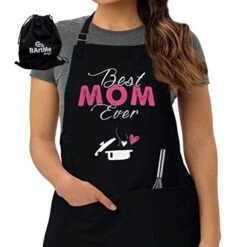 BARTME DESIGN Funny Kitchen Apron Wrapped In Reusable Drawstring Bag - Grilling Cooking Baking Chef - 100% Cotton 240 G