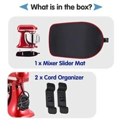 Mixer Slider Mat For KitchenAid 4.5-5 Quart Tilt Head Stand Mixers, Easy Moving And Scratch Protecting, Mixer Mover For KitchenAid Stand Mixer With 2-Pack Cord Organizers For Kitchen Appliances -KitchenAid Shop 417GJgNsWfL