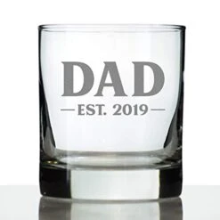 Dad Est 2023 - New Father Whiskey Rocks Glass Gift For First Time Parents - Bold 10.25 Oz Glasses -KitchenAid Shop 417KkOMGgOL