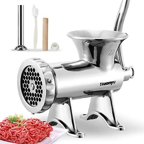 Manual Meat Grinder Stainless Steel Hand Crank Meat Grinding Machine Sausage Stuffer Filler Household Pork Mincer Sausage Maker(NO.10) 10 Manual Meat Grinder Stainless Steel Hand Crank Meat Grinding Machine Sausage Stuffer Filler Household Pork Mincer Sausage Maker(NO.10) - Image 8