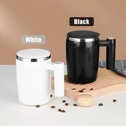 Self Stirring Mug With Lid, 380mL Automatic Mixing Stainless Steel Cup, Auto Magnetic Coffee Mug, Electric Stirring Cup For Coffee Milk Cocoa Hot Chocolate Tea -KitchenAid Shop 417ThMo3KLL