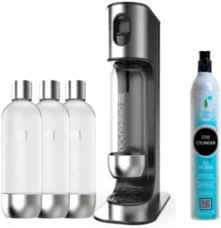 Rinkpod Soda Maker In Stainless Steel Sparkling Water Machine Carbonated Water Maker Includes 3 X Bottles (Sodapod Pro) -KitchenAid Shop 417U0BwlBiL. AC
