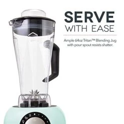 Dash Ash Chef Series Deluxe Digital 64 Oz Countertop Blender, With Stainless Steel Blades, Tritan Blending Jug, Tablet Stand & USB Charging Port, For Smoothies, Nut Butters, Purees, Soup And More - Aqua 12 Dash Ash Chef Series Deluxe Digital 64 Oz Countertop Blender, With Stainless Steel Blades, Tritan Blending Jug, Tablet Stand & USB Charging Port, For Smoothies, Nut Butters, Purees, Soup And More - Aqua -KitchenAid Shop 417dcEFdsBL