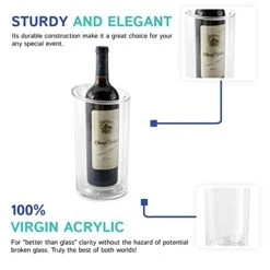 Huang Acrylic Clear Acrylic Double Wall Wine Bucket Or Champagne Chiller For Parties Or Dinner, Keep Wine Cold, Iceless Wine Cooler, Ideal Gift For Wine Lovers 9 Huang Acrylic Clear Acrylic Double Wall Wine Bucket Or Champagne Chiller For Parties Or Dinner, Keep Wine Cold, Iceless Wine Cooler, Ideal Gift For Wine Lovers -KitchenAid Shop 417kErWqXuS