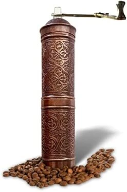 Manual Coffee Grinder, Refillable Turkish Coffee Grinder, Pepper Grinder, Manual Coffee Mill With Foldable Handle (Antique Brown) -KitchenAid Shop 417p2P6cA6L. AC