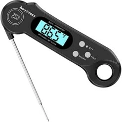 Meat Thermometer Digital, Instant Read Meat Thermometer For Cooking, Food Thermometer With Long Probe And Blacklight, Kitchen Thermometer Temperature For Oven, Candy, Grill, BBQ, Black -KitchenAid Shop 417zG1AjUL