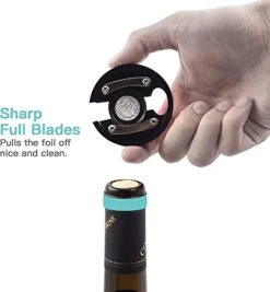 Wine Foil Cutter, Stainless Steel Shell, Magnetic Design, Gift Box Package 10 Wine Foil Cutter, Stainless Steel Shell, Magnetic Design, Gift Box Package -KitchenAid Shop 4185f9K6uXL