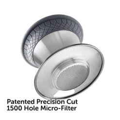 - BLOOM Pour Over Coffee Brewing Kit - Durable Thermal Brushed Stainless Steel Sleeve, Dual Filter Mode With Patented Micro-Filter, Premium Borosilicate Glass Carafe, Stainless Steel Measuring Scoop And 50 Paper Filters -KitchenAid Shop 4189W6M92YL