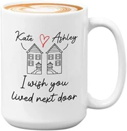Personalized Friendship Coffee Mug 15 Oz, I Wish You Lived Next Door Customize Name Gift For Move Away Long Distant Best Friend Bestie, White 13 Personalized Friendship Coffee Mug 15 Oz, I Wish You Lived Next Door Customize Name Gift For Move Away Long Distant Best Friend Bestie, White -KitchenAid Shop 418FhQh6NxL. AC