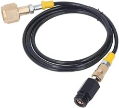 Kadimendium Soda Refill Adapter CO2 Cylinder Cartridge Fill Tank Connector Household Soda Bottle With 60in Hose CGA320 For Filling Tank(#2) -KitchenAid Shop 418KcUfNYyL. AC