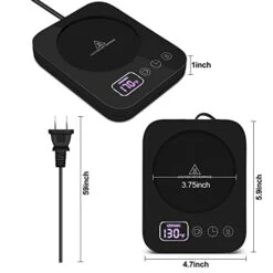 Coffee Mug Warmer - Cup Warmer For Desk Automatic Shut Off, Smart Beverage Warmer With 3 Temperature Settings Touch Switch For Coffee, Water, Milk, Tea, Candle Warmer, Safely Use For Office/Home -KitchenAid Shop 418LXLGJO4L