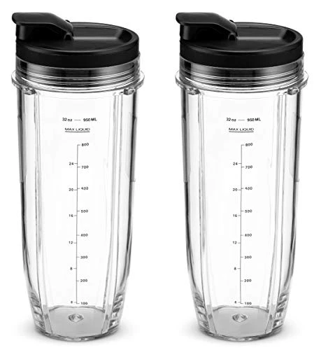 Ninja 32 Oz Tritan Cups With Sip & Seal Lids. Compatible With BL480, BL490, BL640, & BL680 Auto IQ Series Blenders (Pack Of 2) 3 Ninja 32 Oz Tritan Cups With Sip & Seal Lids. Compatible With BL480, BL490, BL640, & BL680 Auto IQ Series Blenders (Pack Of 2)