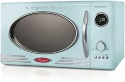 Retro Countertop Microwave Oven, 0.9 Cu. Ft. 800-Watts With LED Digital Display, Child Lock, Easy Clean Interior, Cu.Ft, Aqua -KitchenAid Shop 418Put7sZmL. AC