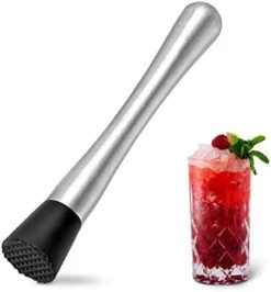 2Pcs Muddler For Cocktails Set - 8" Drink Muddler Set Long Muddler Old Fashioned Stainless Steel Muddler - Mojito Muddler Ice Crusher Bartender Tool For Bars Bartender Accessories Home Bar Tools Set -KitchenAid Shop 418SyaIjdmL. AC