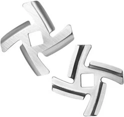 IVict 2 Pack Stainless Steel Knife Cutter Meat Grinder Blade Cutter Replacement For Size 5 Electric Meat Grinder/Stand Mixer Machinery Parts -KitchenAid Shop 418T508MjNL. AC